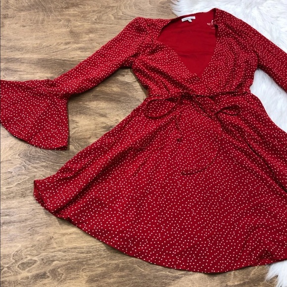 Charlotte Russe small red polka dot flirty dress - Picture 2 of 9